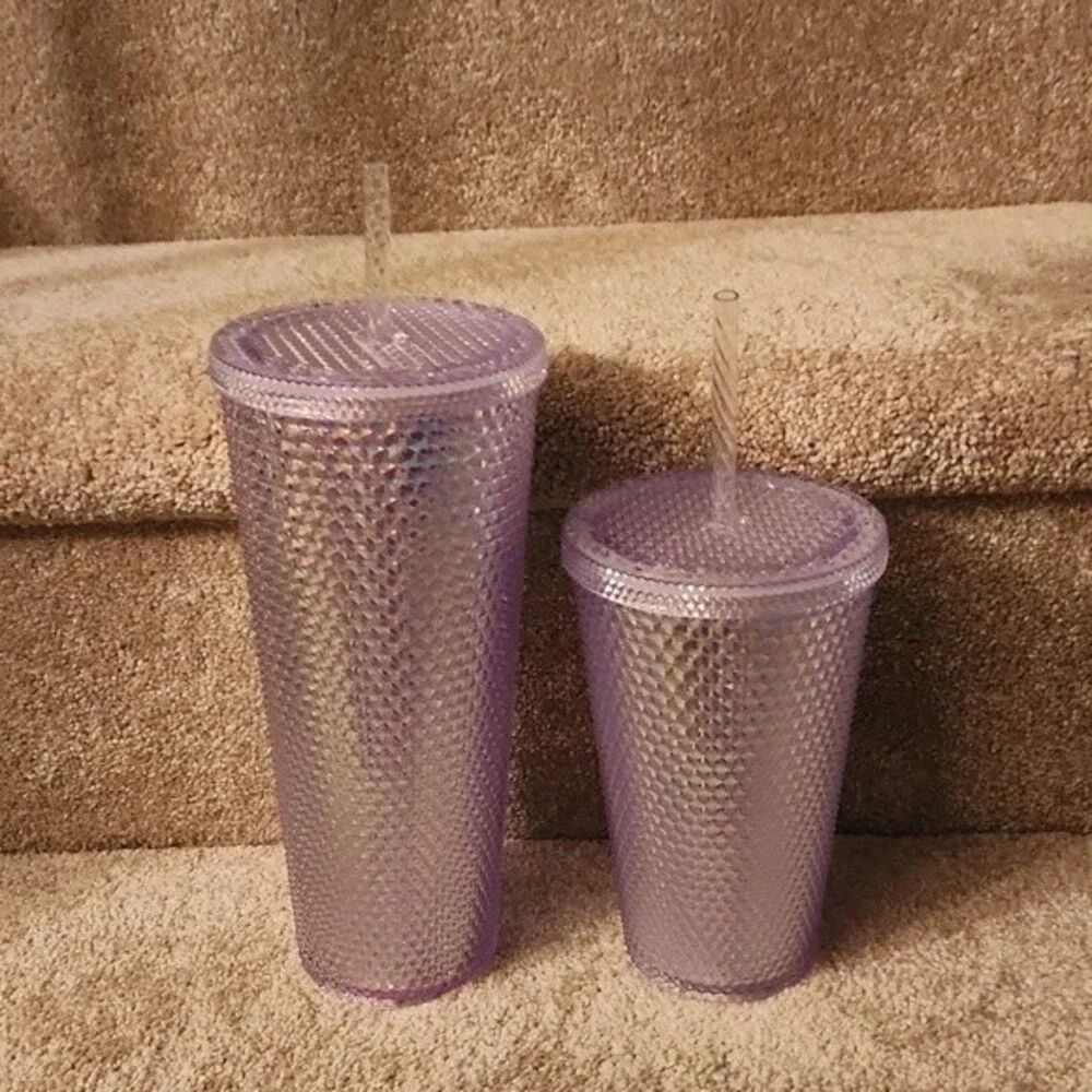 Starbucks SET of 2023 Unicorn Iridescent Purple 24oz Venti & 16oz Grande NWT